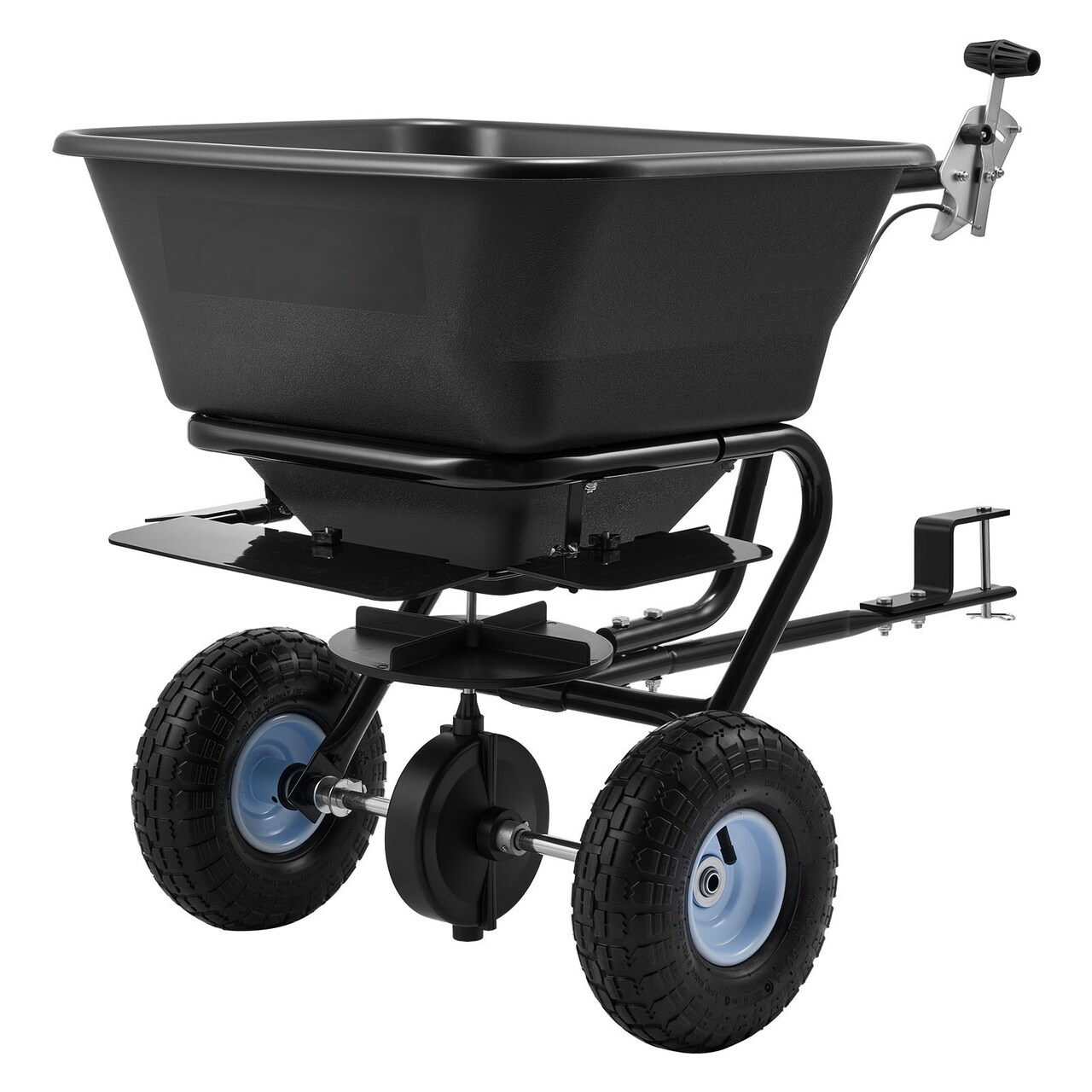 Tow-Behind Broadcast Spreader 9.8 ft Width with 85 lbs Hopper